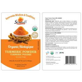 Sewanti Organic Turmeric Powder 200g/ NPN 80090909/ Curcumin Powder/ Curcuma Longa/ For Liver Health, Joints Health, Antioxidant, Spice herb