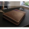 Men Wallet,Top Grain Leather Slim Wallet Magnetic Closure Simplifed Bill