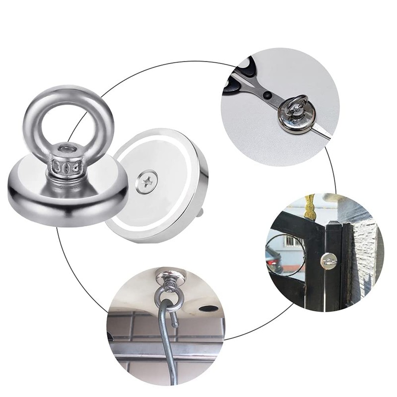 MAGHUNT Magnetic Hooks, Set of 8, Super Strong, Diameter 1.0