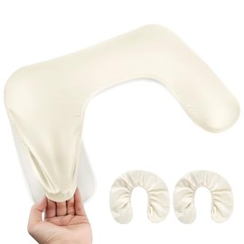 EBANKU- Juego de 2: el paquete incluye 2 fundas blancas para reposabrazos de manicura para Nails Tech, accesorios ideales para uñas. Nuestro diseño resistente al agua mantiene limpio el reposabrazos d