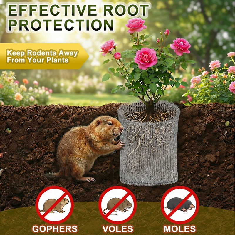 10 Pack Gopher Baskets Set, 5Pcs 1 Gallon Root Guard