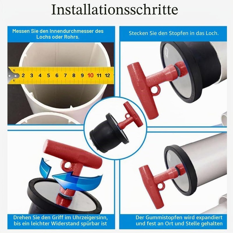 Scupper Plugs, Expansion Rubber Drain Plug with T Handle and