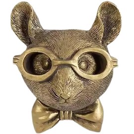 UITWMKTG Gold Animal Head Wall Decor Wall Sculpture Home Decor Statue for Living Room Office Bedroom Modern Decor for Men Women Rat