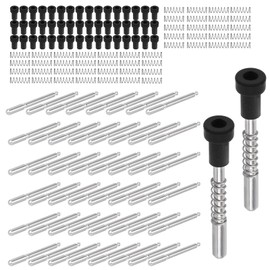 50pcs Window Screen Plunger Pins, 5/32" x 1-1/2" Aluminum Alloy Window Screen Retainer Plunger Latches with Caps and Springs