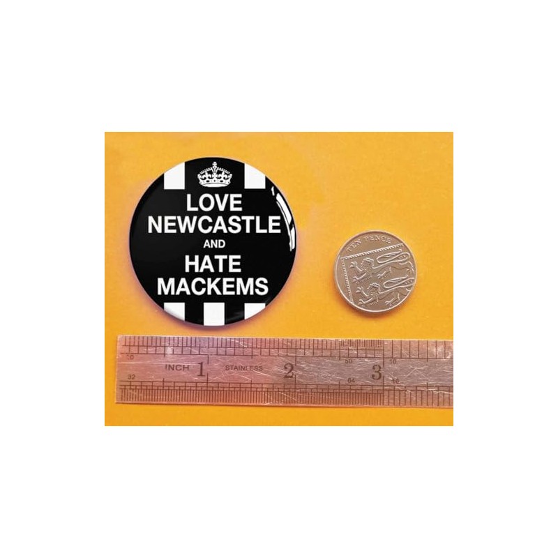 Love Newcastle and Hate Mackems Funny Fridge Magnet (Circular 2inch