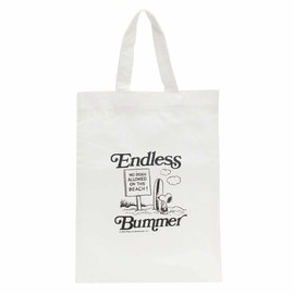 Peanuts No.73420 Snoopy Tote Bag, A4 B4, Eco Bag, Easy to Fold, Cotton Bag, Compact, Surfing (1)