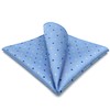 S&W SHLAX&WING Dots Blue Azure Pocket Square for Suit Mens