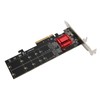 Dual M.2 PCIe NVMe Adapter with PCIe Bifurcation Function SSD