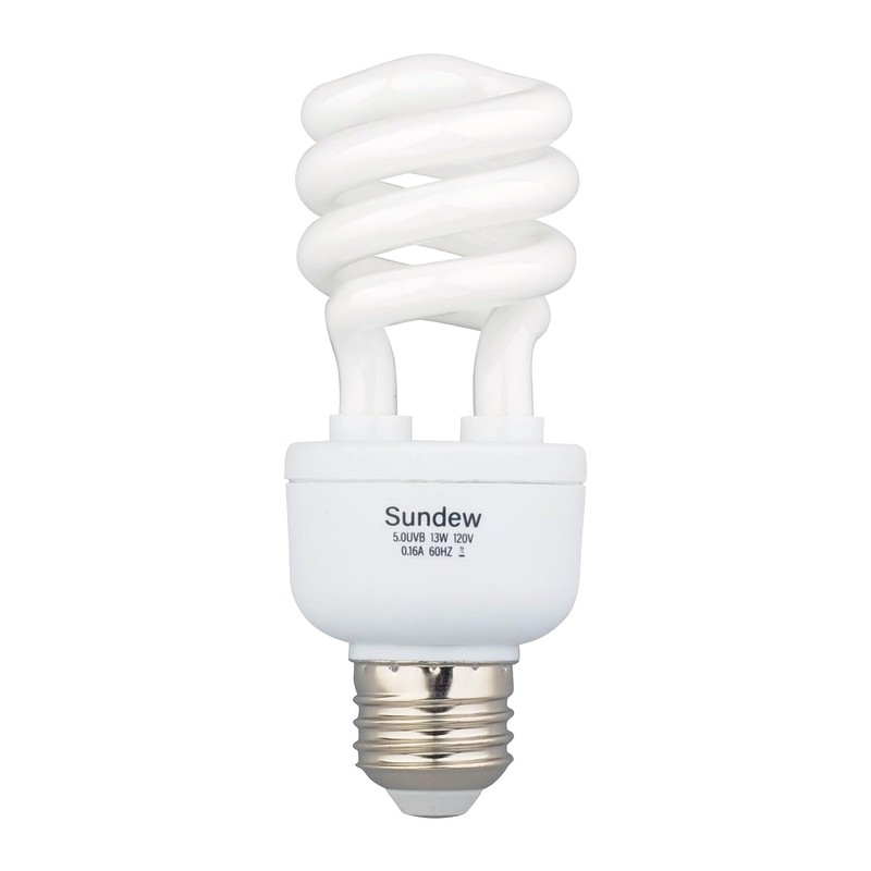 Sundew 5.0 UVB Compact Fluorescent Tropical Light Bulb for Reptiles,Terrarium