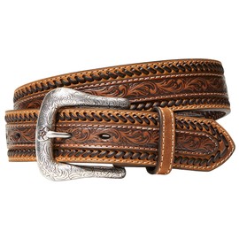 ARIAT Men's Southwestern Buck Stitch Leather Belt, Tan, 46