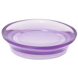 Gedy by Nameeks AU11-63 Gedy Aucuba Soap Dish, 1" L x 4.1" W, Transparent, 4.1" x 4.1" x 1.01", Purple