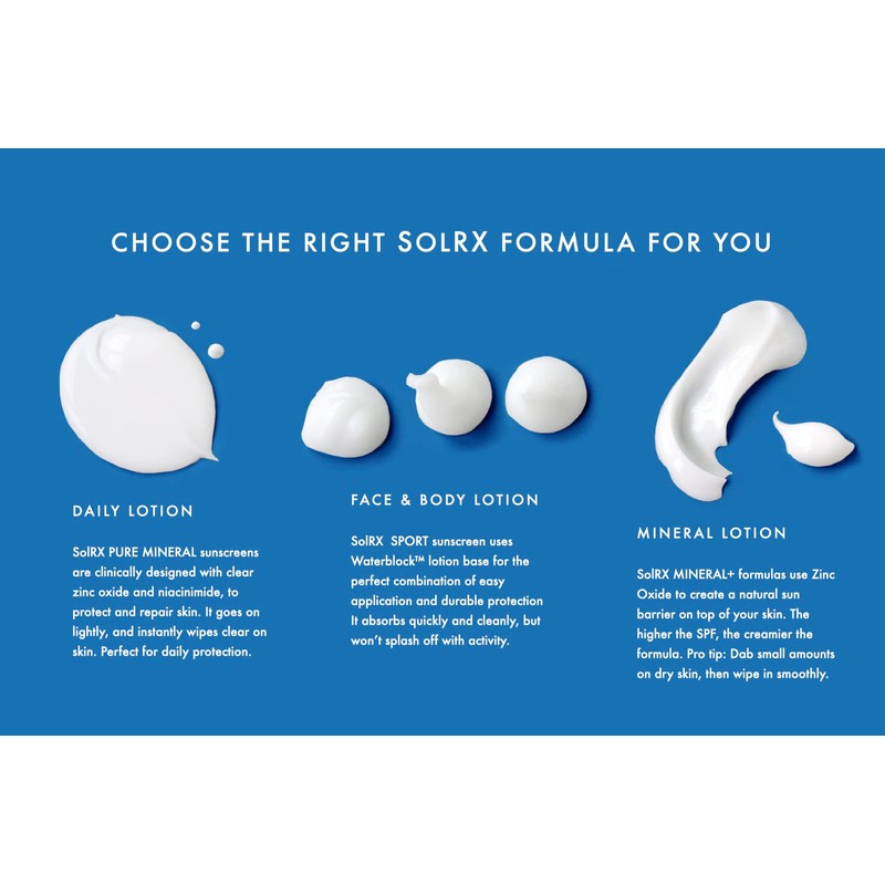 SolRX MINERAL+ SPF 50 Mineral Sunscreen with Zinc Oxide –