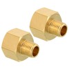 sourcing map 1/4 NPT Male x 1/2 NPT Female Brass