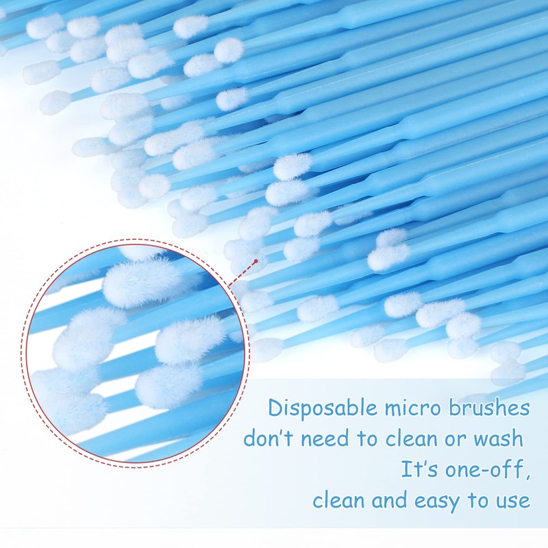 G2PLUS 500PCS Cotton Swabs, Disposable Micro Applicators Brush for Makeup