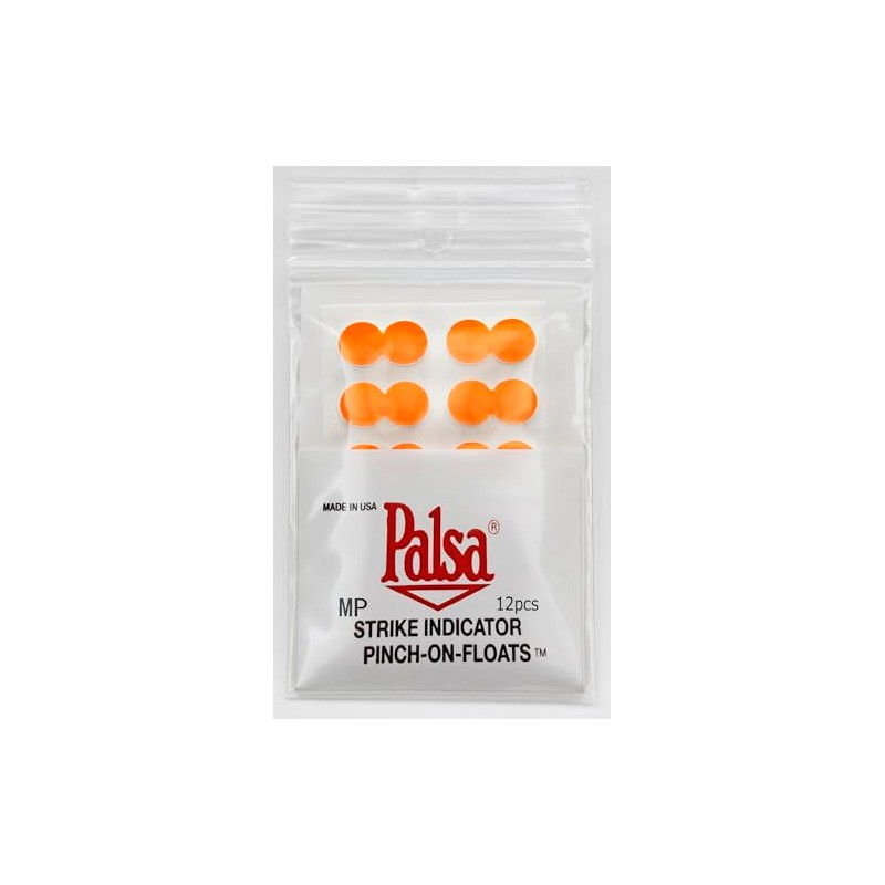 Pinch On Float/Fluorescent Orange/Fly Float/Pack of 12