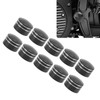 10PCS Motorcycle Head Bolt Cover CNC Aluminum Black Round Grooved