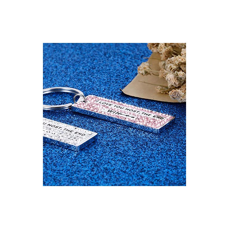 I love you most,the end I win key ring gift
