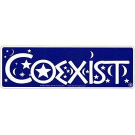 Coexist Stars - Bumper Sticker/Decal (9" X 2.5")