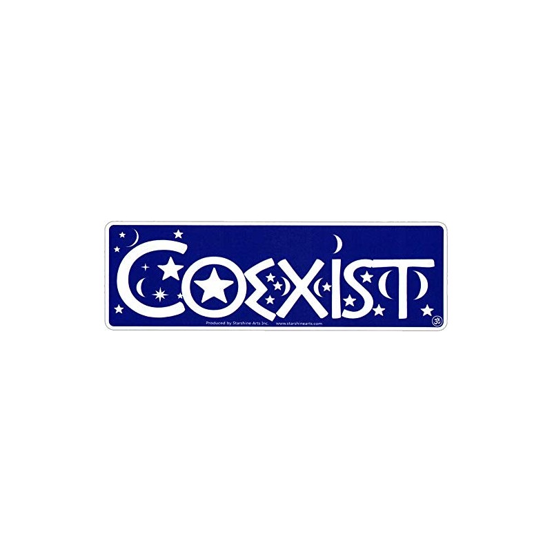 Coexist Stars - Bumper Sticker/Decal (9" X 2.5")