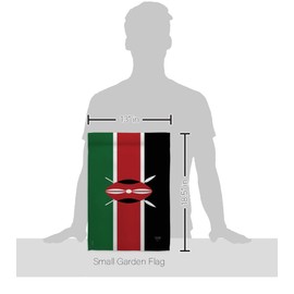 Breeze Decor G158242-BO Kenya World Nationality Decorative Vertical Garden Flag, 13"x 18.5", Multi-Color