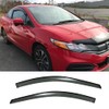 Kucaruce Side Window Wind Deflector,2pc Outside Tap-On Shade Rain Guards,Dark