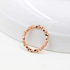 Rose Gold Plated 925 Sterling Silver CZ Simulated Diamond Stackable