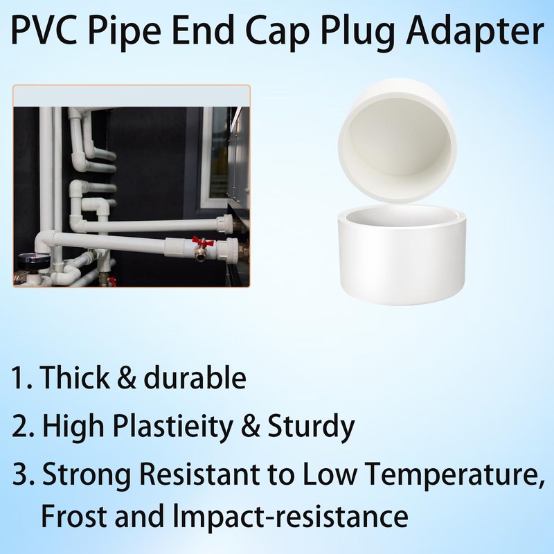 6 inch PVC Pipe Plug Socket Fittings, Pipe End Cap