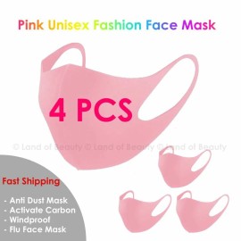 Fashion Face Fashion Gray Mask Washable 3D/ Ship within 24Hrs (Choose Your Quanitities) - 1 Pink Mask