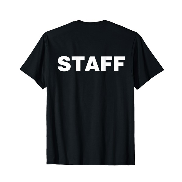 Event Staff Tshirt With the Word Staff Printed on the
