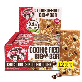 Lenny & Larry's Lenny & Larry's Cookie-fied BIG BAR C Chocolate Chip Cookie Dough Vegan Protein Bars 12x90g C Healthy Snacks, 24g Plant Protein & 10g Prebiotic Fiber C Gluten free Power Bar, Keto Friendly & Vegan