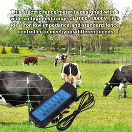 Yuecoom Voltage Tester, Non-Contact Voltage Tester ABS 1000-10000 V, Electric Fence Tester, Multi-Light Voltage Detection, Electric Fence Voltage Test, Fence Tester, Farming Fence Tester