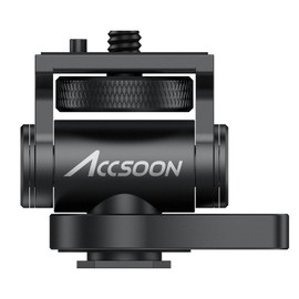 Accsoon Video Transmitter & Monitor Holder Mount with Cold Shoe, 1/4" Inch Screw Light Aluminum Alloy Mount Adapter, Compatible with Most Cameras/Power Cage, 360° Swivel and 180° Tilt Adjustable.