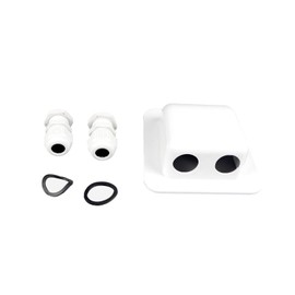 enjoy solar ABS 2-Way Cable Grommet Solar Module Retaining Spoiler in White, Ideal for Motorhomes, Caravans, Boats