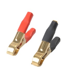 Heyiarbeit Extensor adaptador de clip de cocodrilo negro rojo 50 A abrazadera de prueba completa aislada para seguridad multímetro de pruebas y pruebas eléctricas, 1 pieza