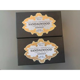 Saponerie Mario Fissi Srl 2-Pack Sandalwood Vegetable Bath Florence Italy Soap 10.5oz Boxed Tuscany Sapone