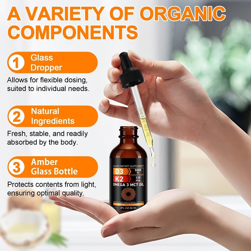 Maani Essence Liquid Vitamin D3 K2 5000 iu & 120