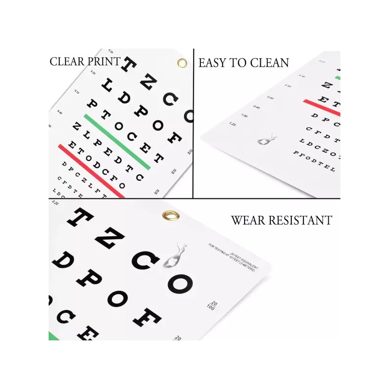 Spectra 스펙타 스넬렌 차트 시력 검사용 월 - 10피트 9인치