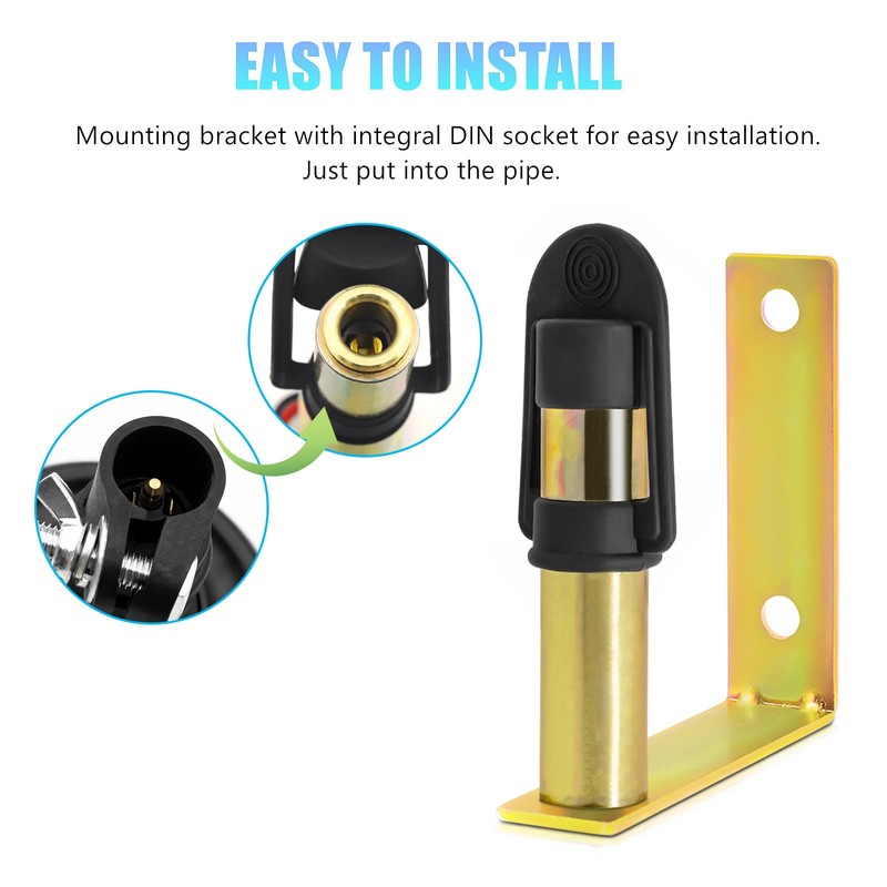 Tractor Beacon Light Mounting Bracket, DIN Pole Metal Mount with