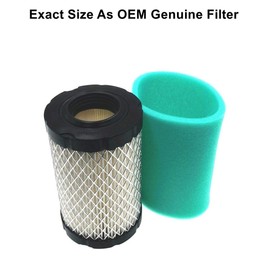 MOWFILL 2 Pack 796031 Air Filter Replace for BS 992376 590825 591334 594201 OEM Air Cleaner Cartridge with 797704 Pre Filter Fits Lawn Mower Air Cleaner Element