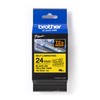 Original Brother TZe-SL651 Self Laminating Tape Black on Yellow -