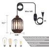 YLONG-ZS Boho Hanging Dimmable Lamp Plug in Black,Hanging Lights Plug