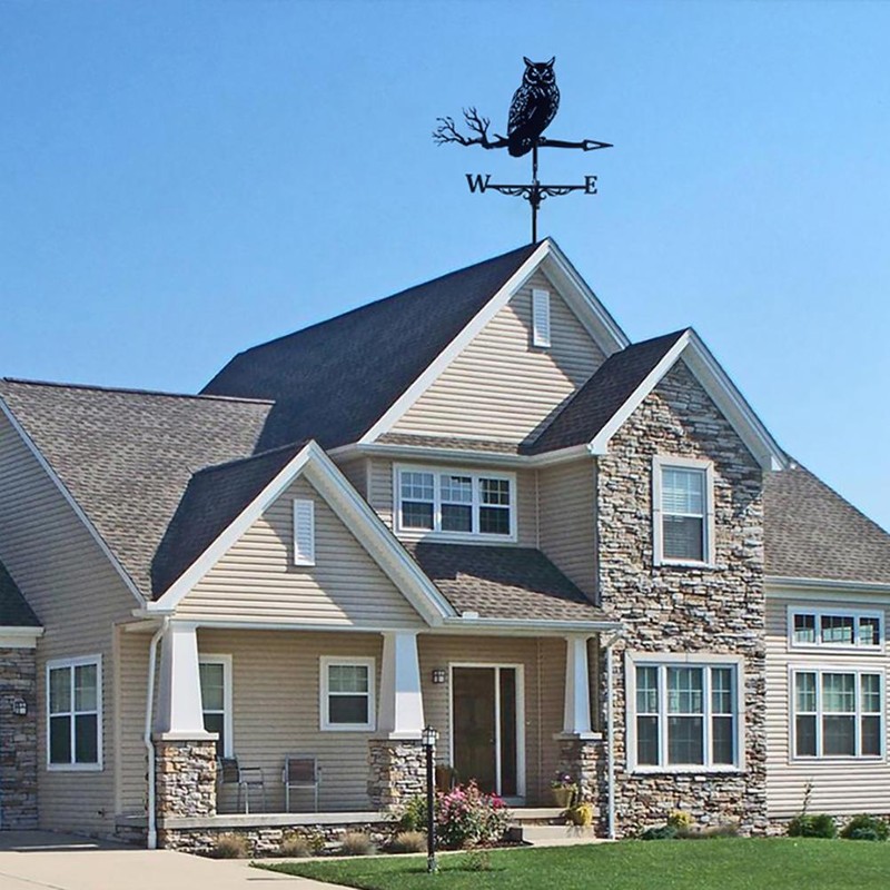 Stainless Steel Weather Vane Durable Retro Farm Scene Garden Stake