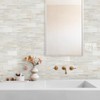 Vamos Tile 4-Piece Glossy Wooden Marble Grain Peel and Stick
