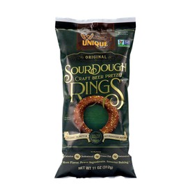 Unique Pretzel, Sourdough Craft Beer Pretzel Rings, 11 Ounce