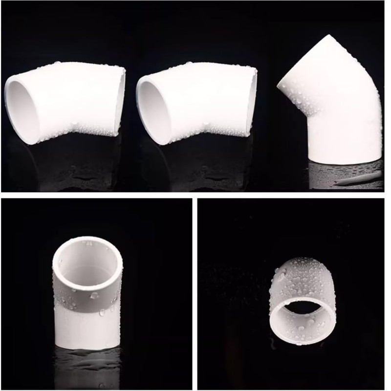 BOZONLI 20mm PVC Water Pipe Fitting 45 Degree Elbow Coupling