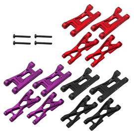 Front Rear Suspension Arms Set Meta Aluminum For Losi Micro b Losi Micro t Upgrades Parts 1/24 1/28 Accessories Rc Car 2WD Buggy RTR LOS00007 Replacement (purple)