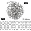 6 pieces M2 stainless steel chain, 6 m chain links,