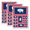 QQSD Wyoming Flag Sticker Decal in Multiple Sizes, 3 Pack,