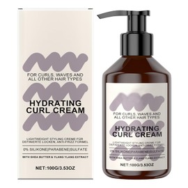Hydrating Curl Cream - Rich Care for Defined Curls & Brightened Skin - Curl Cream for Smooth & Defined Curls - With Natural Extracts Styling - Gel - 100 g