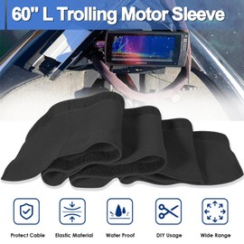 Trolling Motor Cable Organizer Sleeve 60” Neoprene Cable Sleeve for Trolling Motor Wires Black, 6 Pack